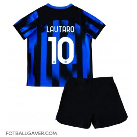 Inter Milan Lautaro Martinez #10 Fotballklær Hjemmedraktsett Barn 2023-24 Kortermet (+ korte bukser)